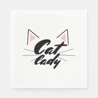 cat lady napkin