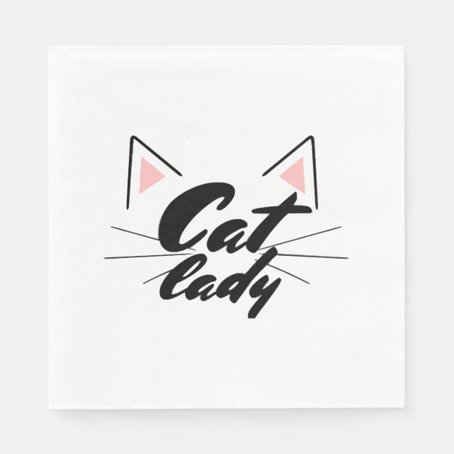 cat lady     napkin (Front)