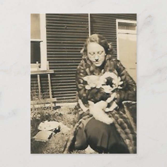 cat lady postcard (Front)