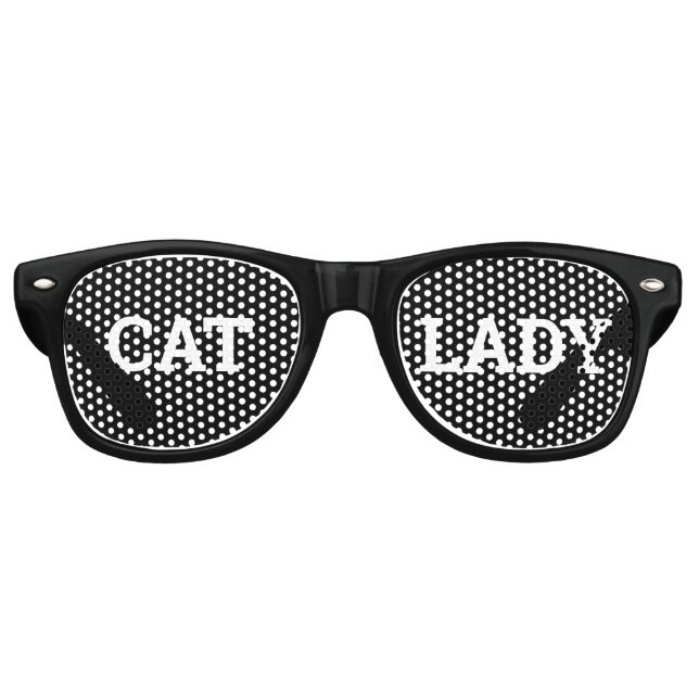 CAT LADY retro Shades / Fun Party Sunglasses (Front)