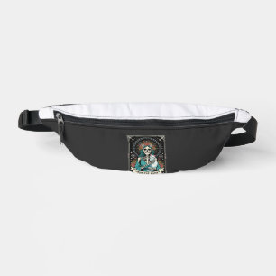 Cat Lady Skeleton Tarot Floral Gothic Bum Bags