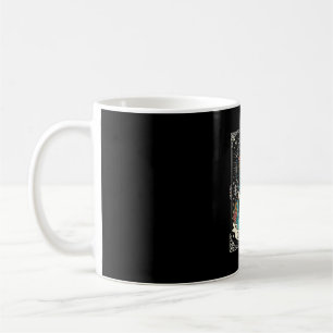 Cat Lady Skeleton Tarot Floral Gothic Coffee Mug