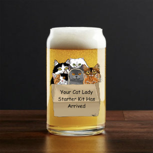 Cat Lady Starter Kit Can Glass