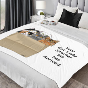 Cat Lady Starter Kit Fleece Blanket
