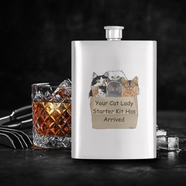 Cat Lady Starter Kit Hip Flask (Creator Uploaded)