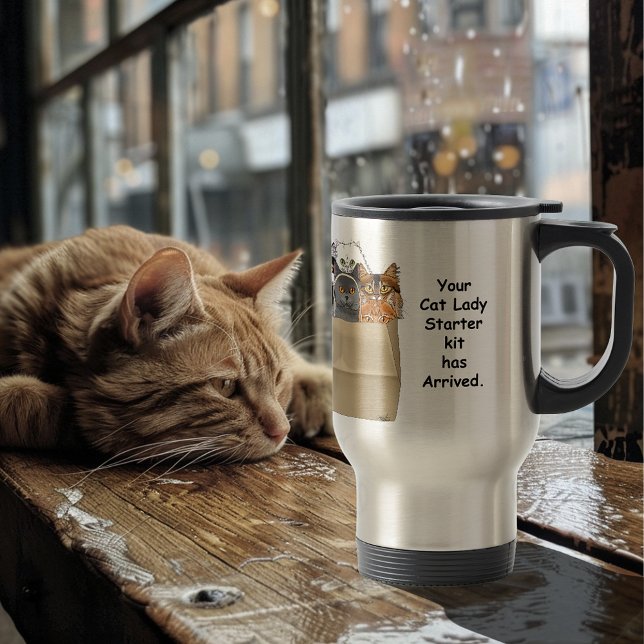 Cat Lady Starter Kit Travel Mug (Creator Uploaded)