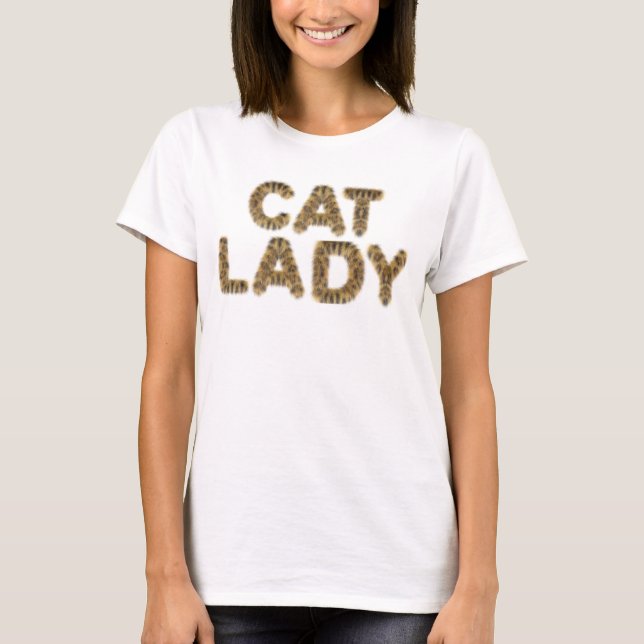 Cat lady t-shirt cat furr text sweatshirt (Front)