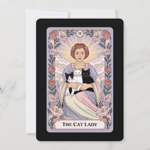 Cat Lady Tarot Card Witchy Feline Mom