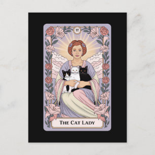 Cat Lady Tarot Card Witchy Feline Mom