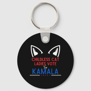 Cat Lady Voting Kamala Harris Dog Mum Vote Blue 20 Key Ring
