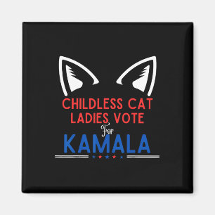 Cat Lady Voting Kamala Harris Dog Mum Vote Blue 20 Magnet