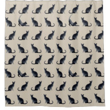 Cat Lady Watercolor Black Kitty Pattern