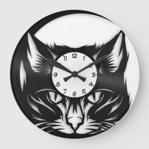 Cat Large Clock