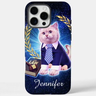 Cat lawyer in space                                iPhone 16 pro max case