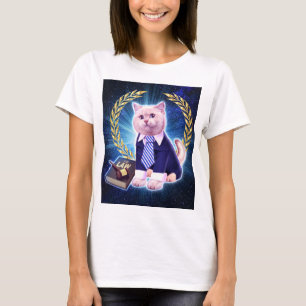 Cat lawyer in space T-Shirt