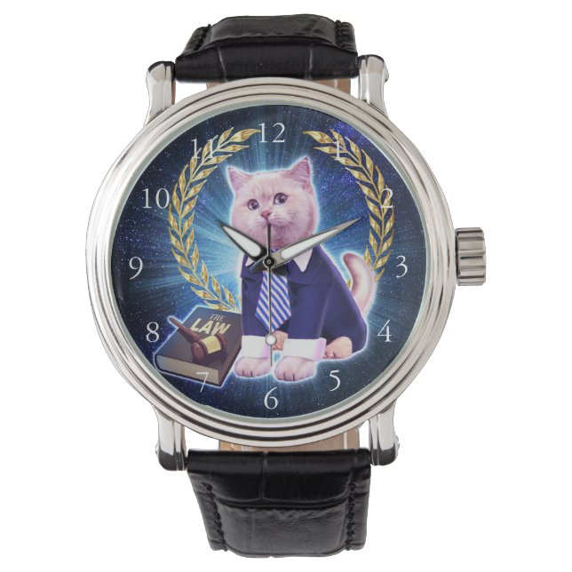 Cat lawyer in space                                watch (Front)