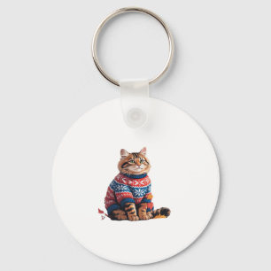 Cat Leaf Fall Hello Autumn Funny Cat Kitten Lover  Key Ring