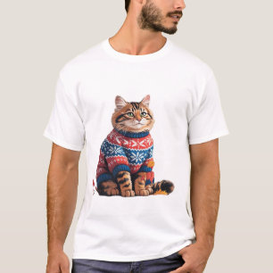 Cat Leaf Fall Hello Autumn Funny Cat Kitten Lover  T-Shirt