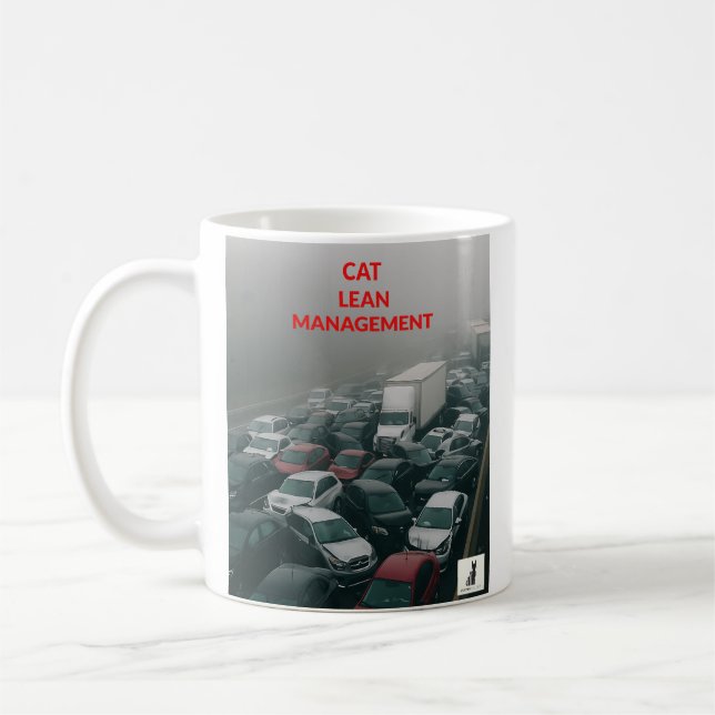 Cat Lean Management Coffee Mug (Left)