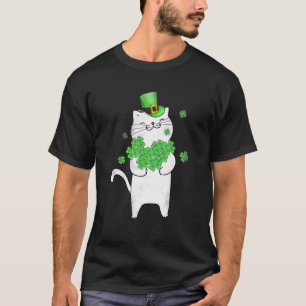 Cat Leprechaun Cat Shamrock St Patrick's Day 2 T-Shirt