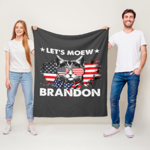 Cat Lets Meow Fleece Blanket