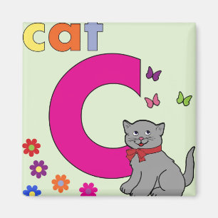Cat Letter C Magnet
