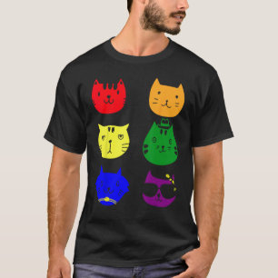 Cat LGBT Flag Gay Pride Transgender Rainbow Lesbia T-Shirt