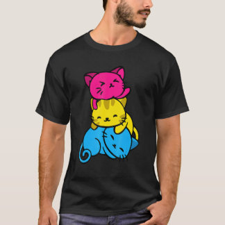 Cat  Lgbt Pansexual Flag Cats Lgbtq Pride Month T-Shirt