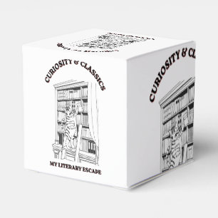 Cat Librarian Aesthetic Art Poster Favour Box