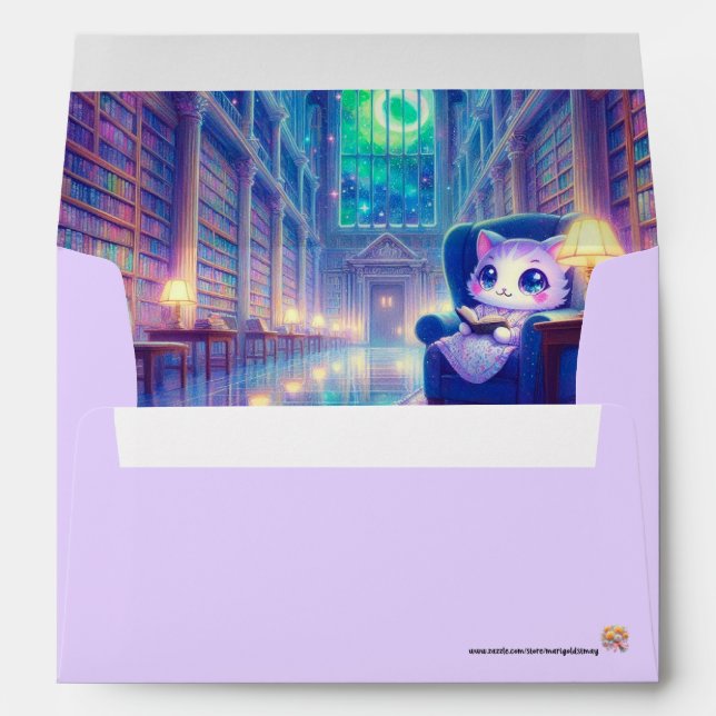 Cat Librarian Envelope (Back (Bottom))