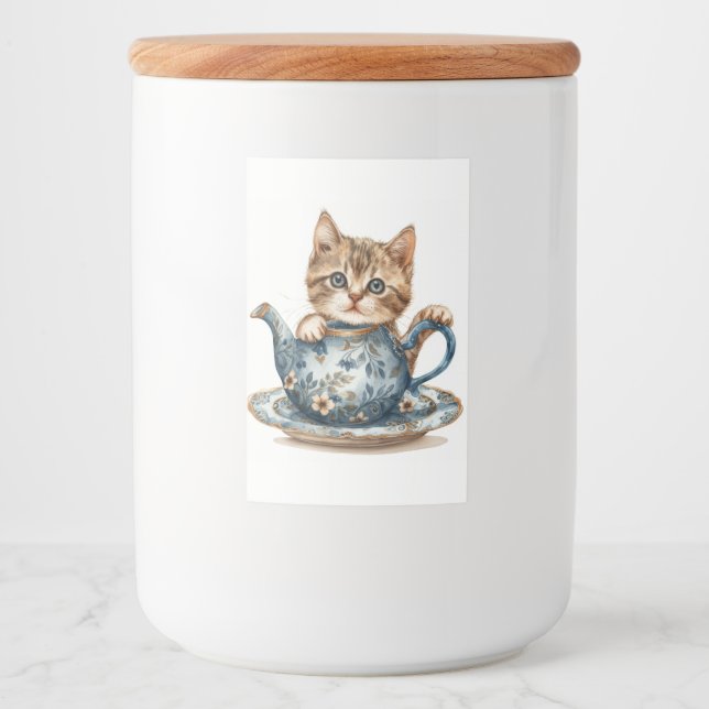 Cat Lid Jar Food Label (Front)
