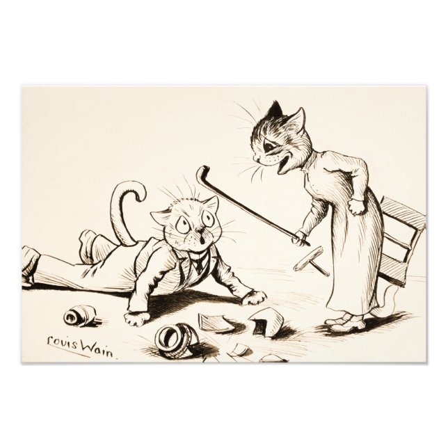 Cat Life by Louis Wain Photo Print (Front)