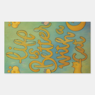 Cat Life  Rectangular Sticker