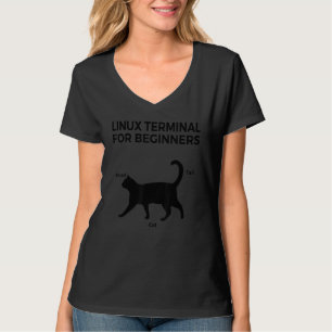 Cat Linux Terminal For Beginners T-Shirt