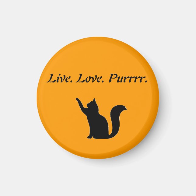 Cat Live Love Purr Magnet (Front)