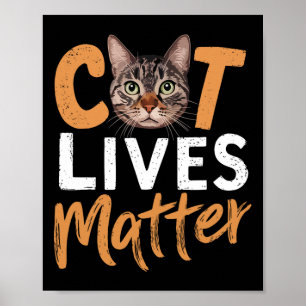 Cat Live Problem Gift Idea For Cat Lover And Suppo Poster