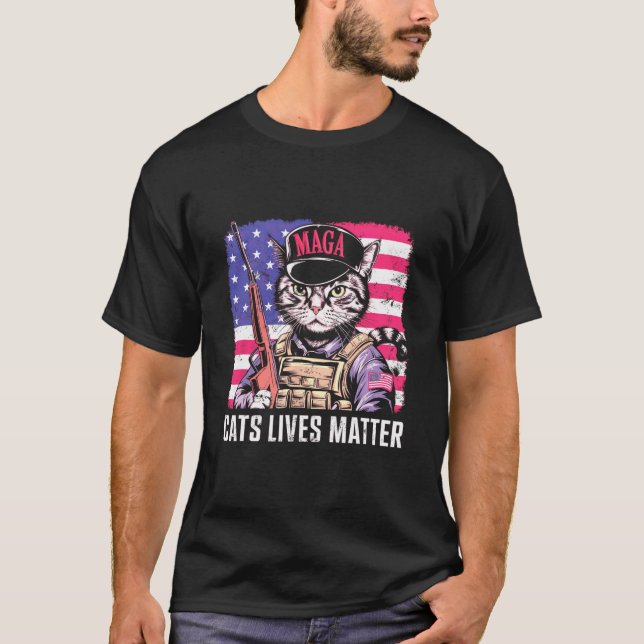 Cat Lives  T-Shirt (Front)