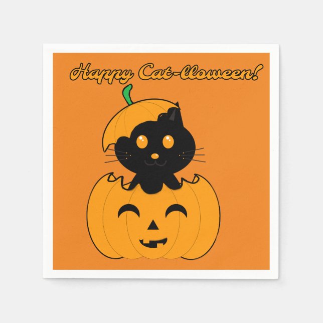Cat-lloween Napkin (Front)
