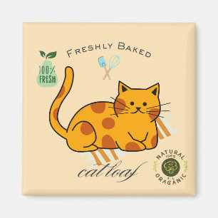 Cat Loaf Funny Magnet