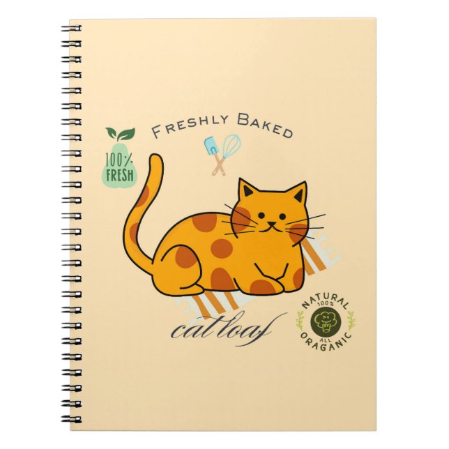 Cat Loaf Funny Notebook (Front)