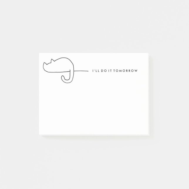 Cat Loaf Sketch Procrastinator Notepad (Front)