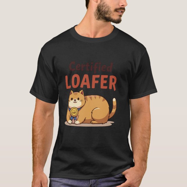 Cat Loafing Funny Kitty Bread Pose Cute Feline Lov T-Shirt (Front)