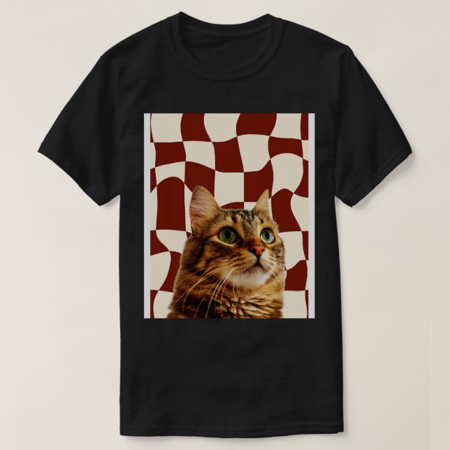 Cat looking at sunset 1 T-Shirt (Design Front)