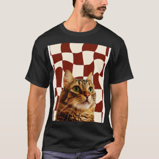 Cat looking at sunset 1 T-Shirt