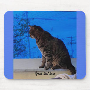 Cat looking out of the window, custom mouse pads