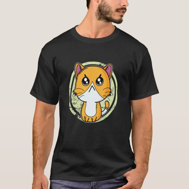 Cat Looks Grim T-Shirt (Front)