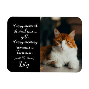 Cat Loss Memorial Personalised Photo Pet Name Magnet