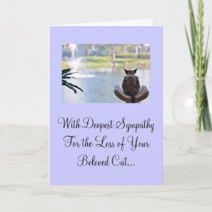 Cat Loss of Pet Sympathy Card