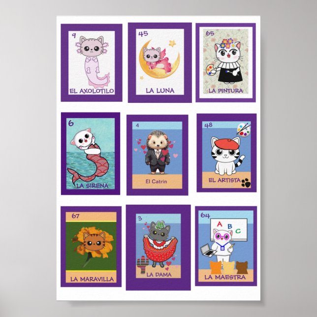 Cat Lottería, Value Poster Paper (Matte) (Front)
