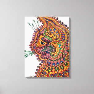 Cat, Louis Wain Canvas Print